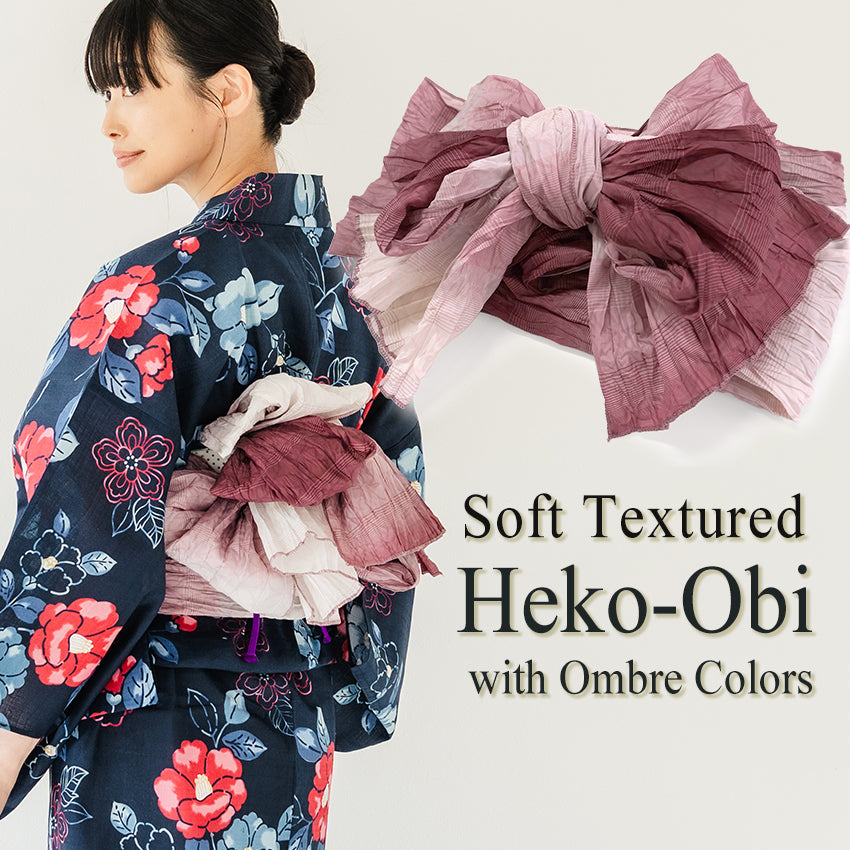 Soft Heko Obi - Lightweight Japanese Kimono Belt for Yukata or