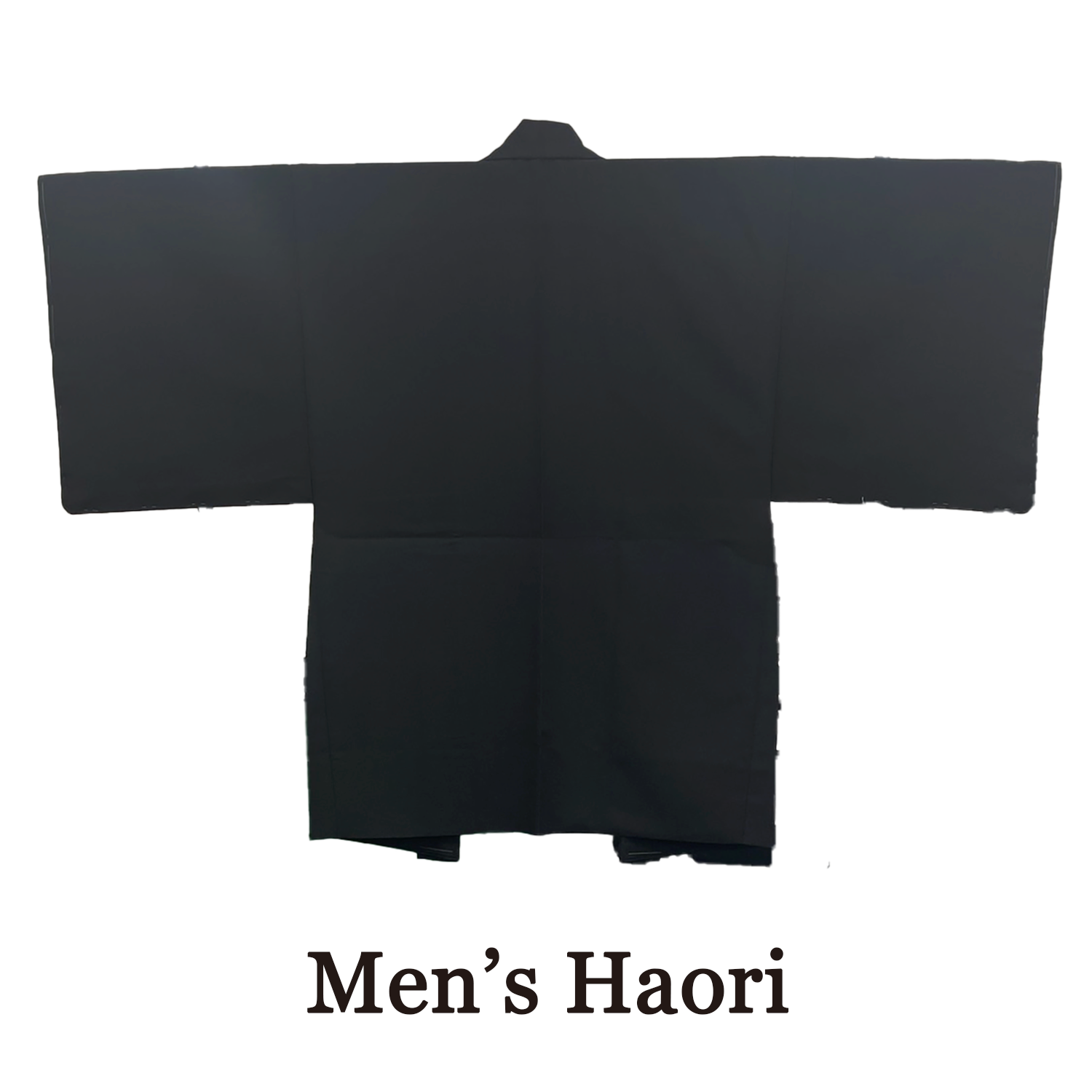 Men's Japanese Kimono Haori, Coat : Simple Black *M size – Kyoto