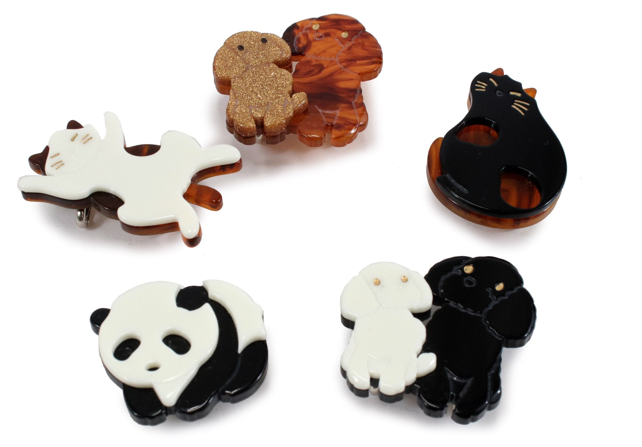 置物 yun Obidome Sash Clip, Japanese Kimono Accessory - Acrylic Dog Cat