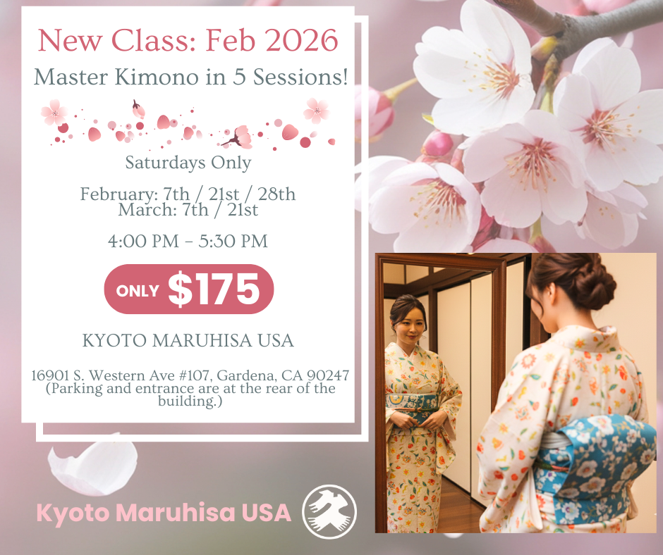 Kimono dressing classes in LA(Gardena）February 2026