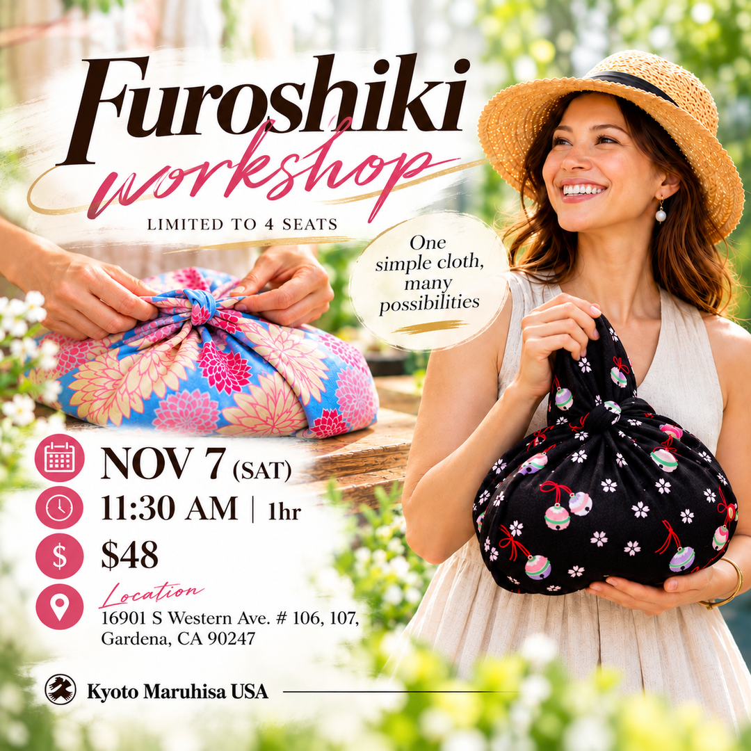 🍂 Warm Autumn Vibes: Smart & Sustainable Furoshiki Workshop in LA ✨ Join Us This November! ✨