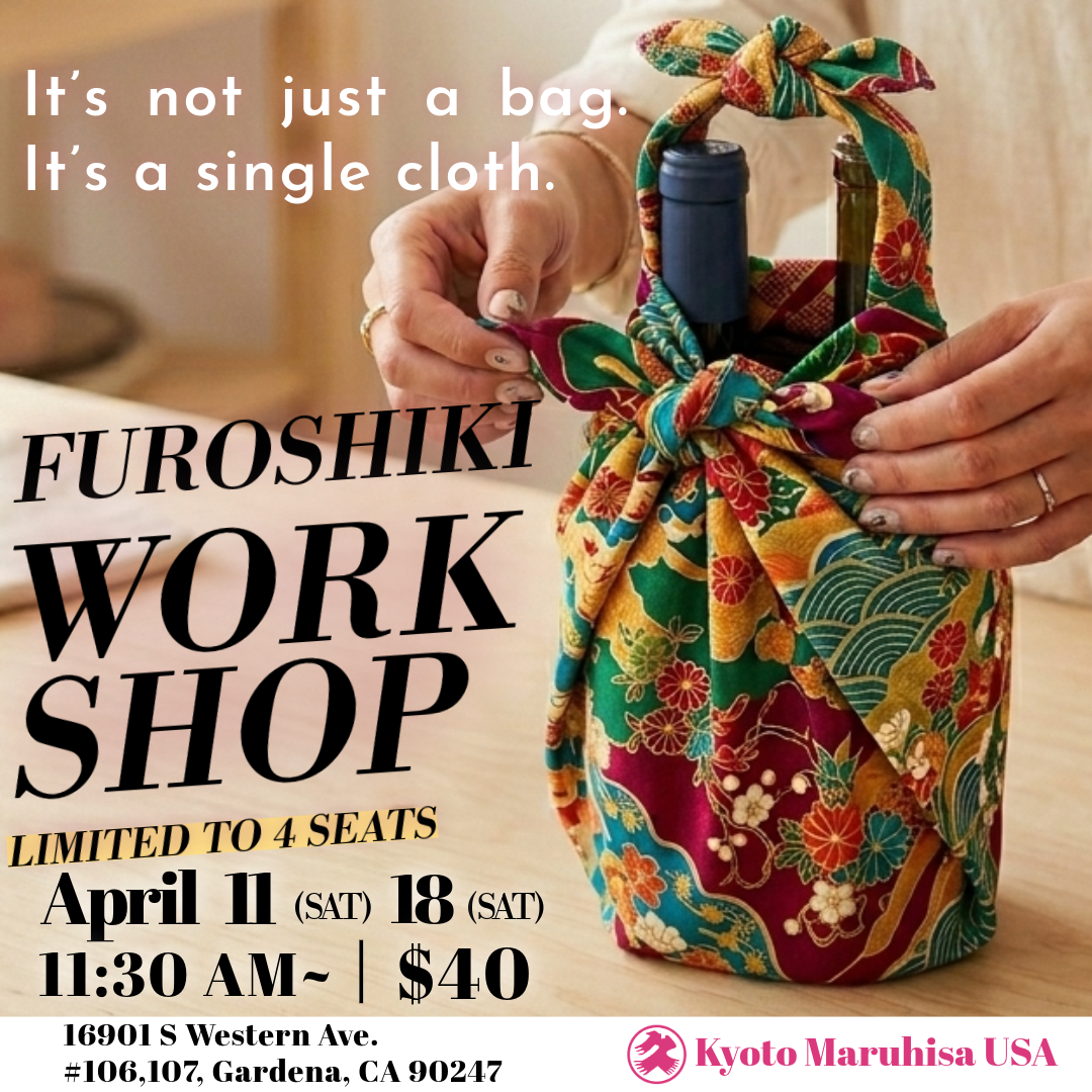 Join Our Furoshiki Workshop!  | April 11 & 18 (SAT) Master the Magic Knots: Transform One Cloth Into Endless Bag Styles