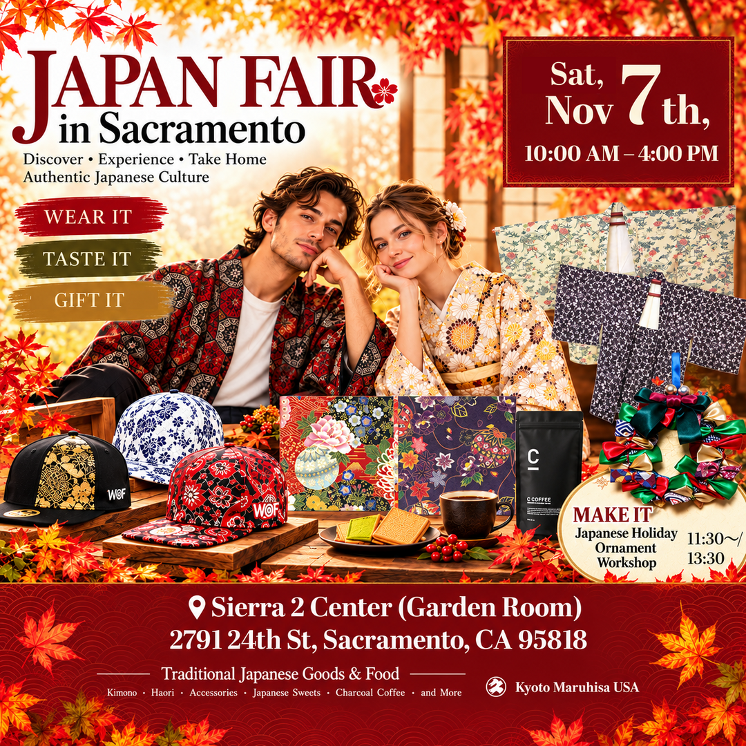 👑[Nov 7 @ Sacramento] 1-Day Only! Join Us at "Discover Japan in Sacramento - Holiday Market & Cultural Experience" for Unique Gifts & Fun Workshops! 🎁✨🎌
