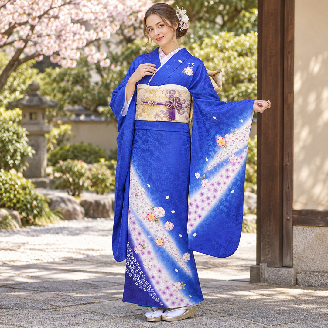 Vintage Japanese Furisode Kimono