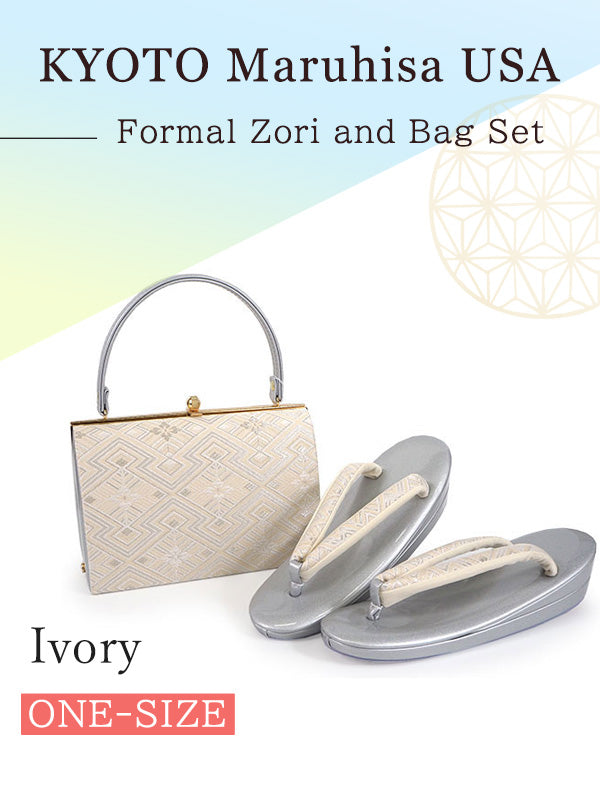 Formal Zori Sandals and Bag Set for TEA ceremony【IVORY/ONE-SIZE】