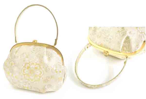 Formal Zori Sandals and Bag Set for TEA ceremony【Beige and Gold / White and Silver】