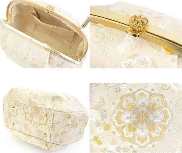 Formal Zori Sandals and Bag Set for TEA ceremony【Beige and Gold / White and Silver】