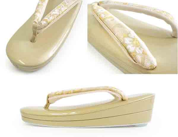 Formal Zori Sandals and Bag Set for TEA ceremony【Beige and Gold / White and Silver】