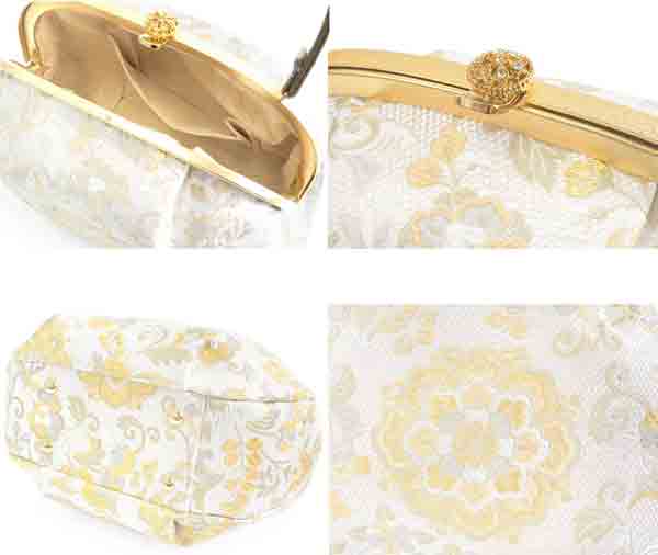 Formal Zori Sandals and Bag Set for TEA ceremony【Beige and Gold / White and Silver】