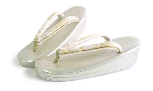 Formal Zori Sandals and Bag Set for TEA ceremony【Beige and Gold / White and Silver】