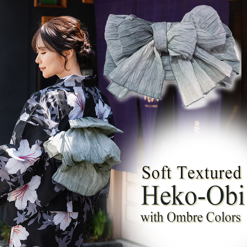 Soft Heko Obi - Lightweight Japanese Kimono Belt for Yukata or