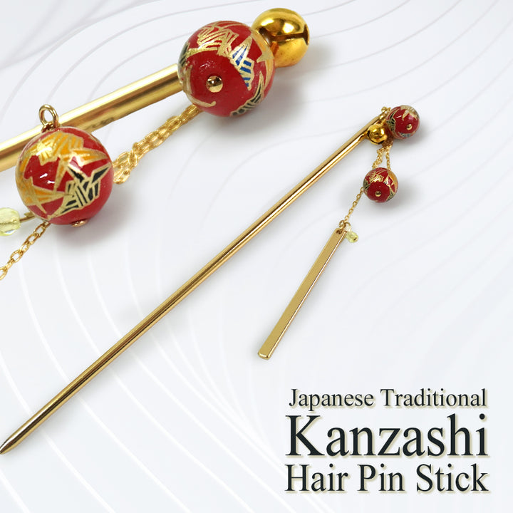 Japanese Traditional Kanzashi Hair Pin Stick , Origami Crane Design