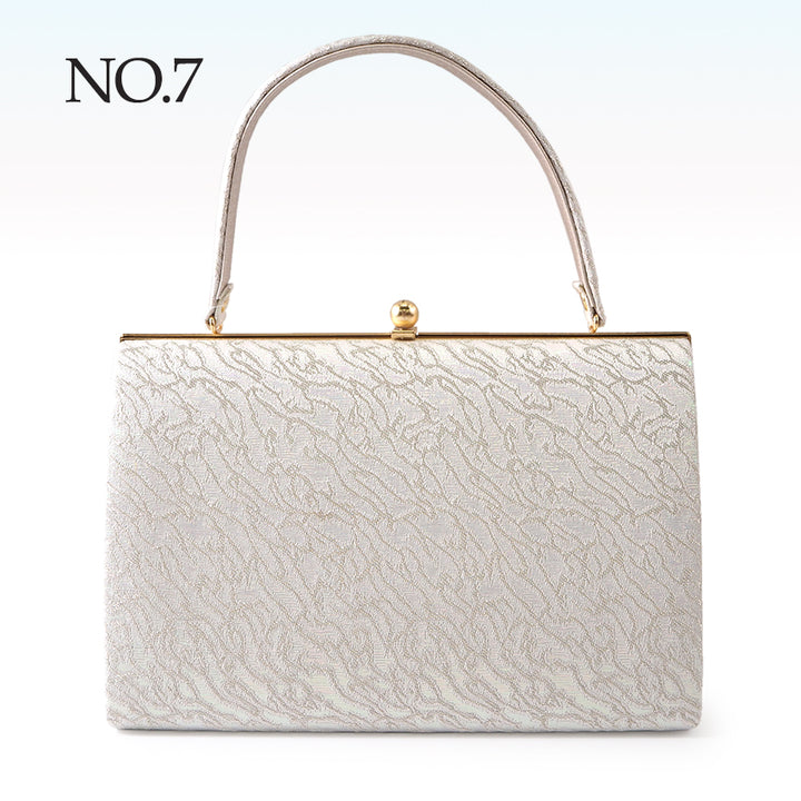 A SET of Robe De'collete'e formal ZORI（sandals）for traditional attire and a bag for TEA ceremony【Silver】