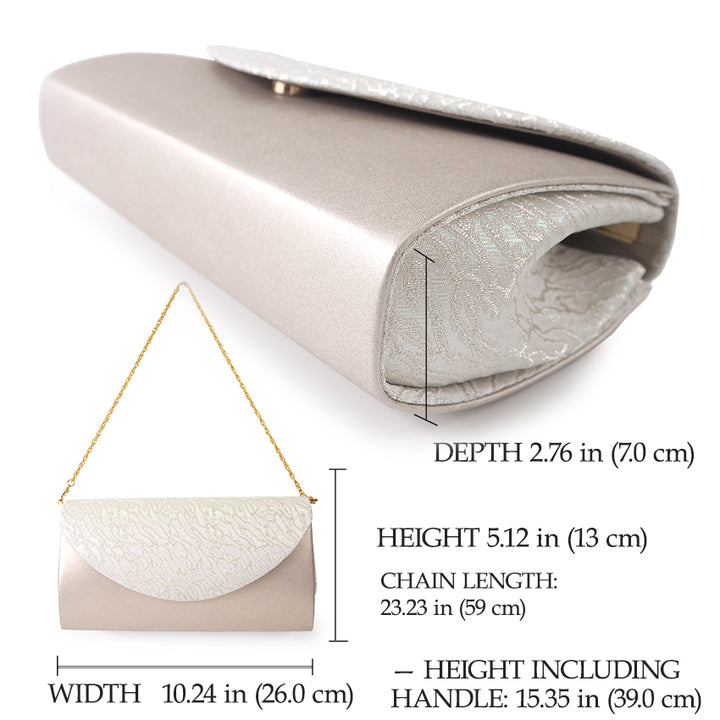 A SET of Robe De'collete'e formal ZORI（sandals）for traditional attire and a bag for TEA ceremony【Silver】