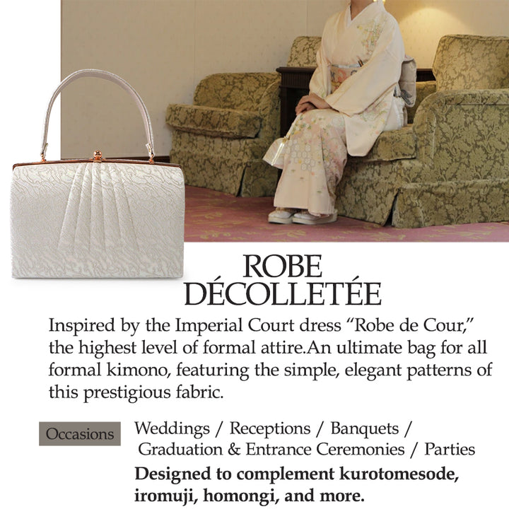 Robe De'collete'e formal bag for traditional attire for TEA ceremony【Silver】（10 different designs）