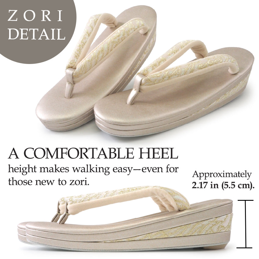 Robe De'collete'e formal sandals for traditional attire for TEA ceremony【GOLD】【S/M/L/2L/3L】