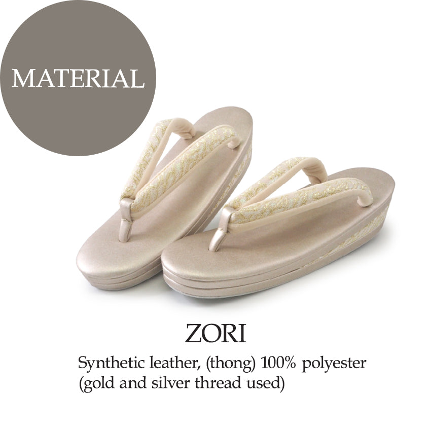Robe De'collete'e formal sandals for traditional attire for TEA ceremony【GOLD】【S/M/L/2L/3L】