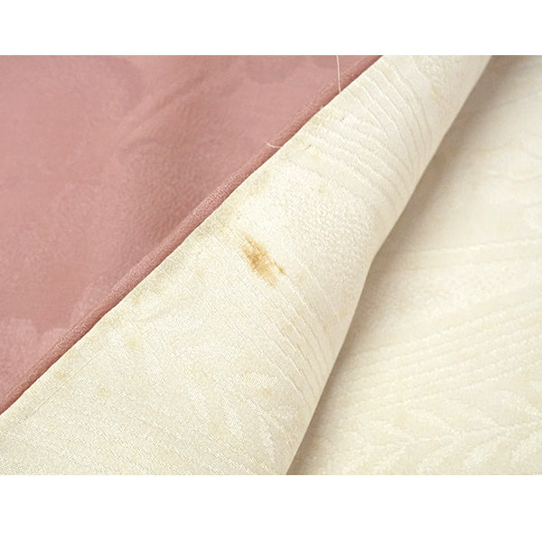 Vintage Haori Kimono Jacket Silk, Reddish-purple base, Cloud Motif (Kumodori)