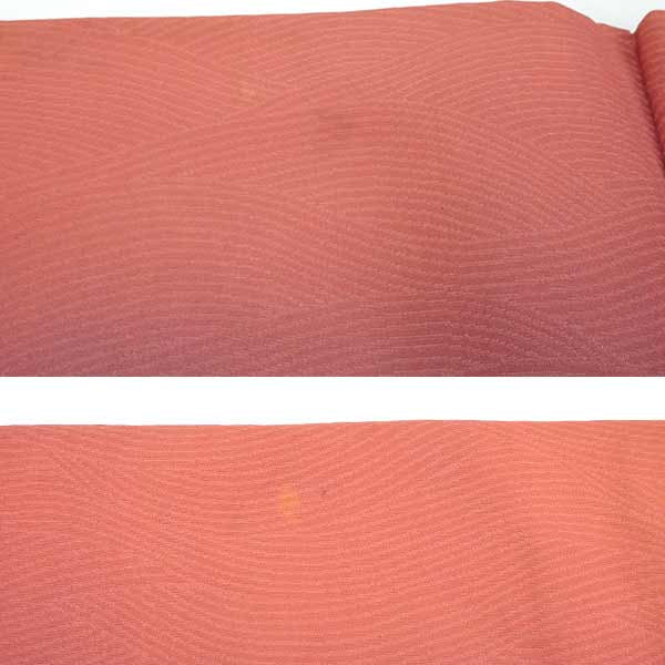 Vintage Haori Kimono Jacket Silk, Deep Red base, Wave Pattern