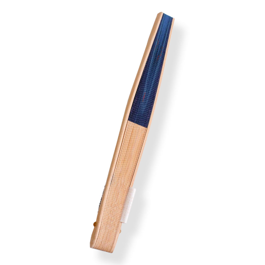 Folding Hand Fan for Men, Paper Fabric ,Bamboo Frame, Navy base, Iconic spirit of Kyoto’s "Gozan no Okuribi"