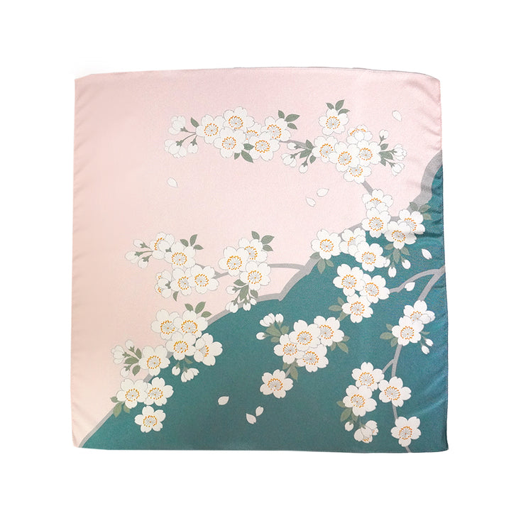 Furoshiki –japanese traditional wrapping cloth, 27.5 inch, polyester, Cherry Blossom Pattern