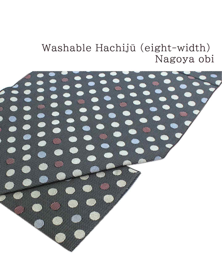 Washable Kimono tailored ORIGINAL COORDINATE ４PIECE-SET【ONE-SIZE】（White Background with Cherry Blossom and Maple Leaf Pattern）