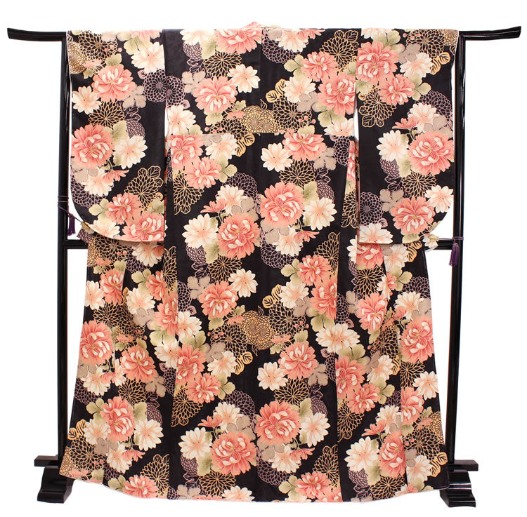 Washable Pre-Tailored Hakama Set for Graduation – 2-Piece Kimono & Hakama Outfit for Women, Easy-Care Polyester, Perfect for University, College & School Ceremonies