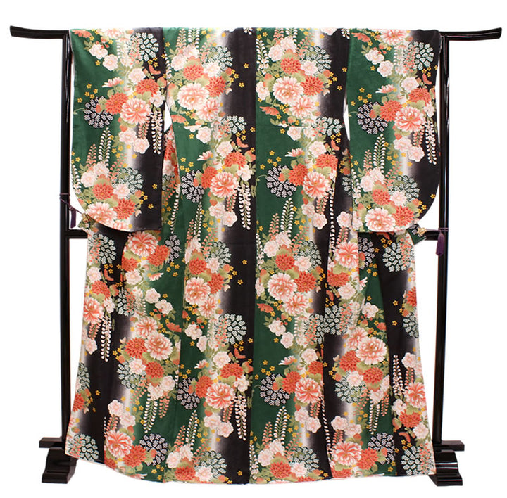 Washable Pre-Tailored Hakama Set for Graduation – 2-Piece Kimono & Hakama Outfit for Women, Easy-Care Polyester, Perfect for University, College & School Ceremonies