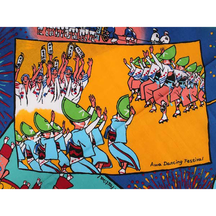 Furoshiki –japanese traditional wrapping cloth, 44.0 inch, cotton, festivals design