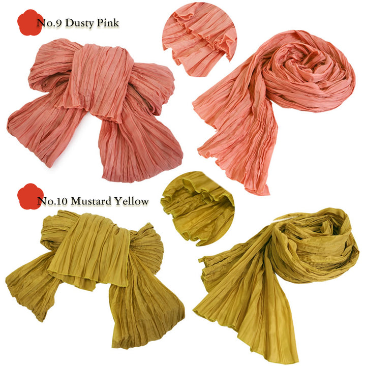 Soft Crinkle Heko Obi Belt for Yukata – Lightweight, Easy-to-Tie Japanese Obi, 13 Colors, Beginner-Friendly Kimono Accessory