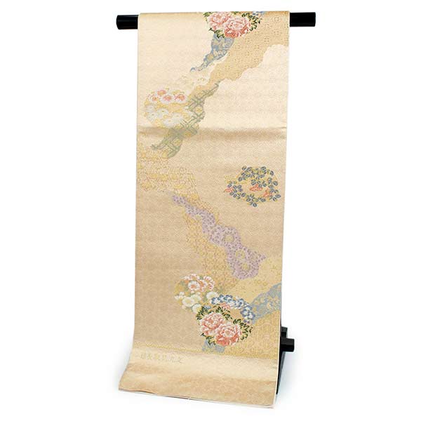 Silk Fukuro Obi Tailoring Included for TEA ceremony【Nishijin Weave/Rokutō Pattern】