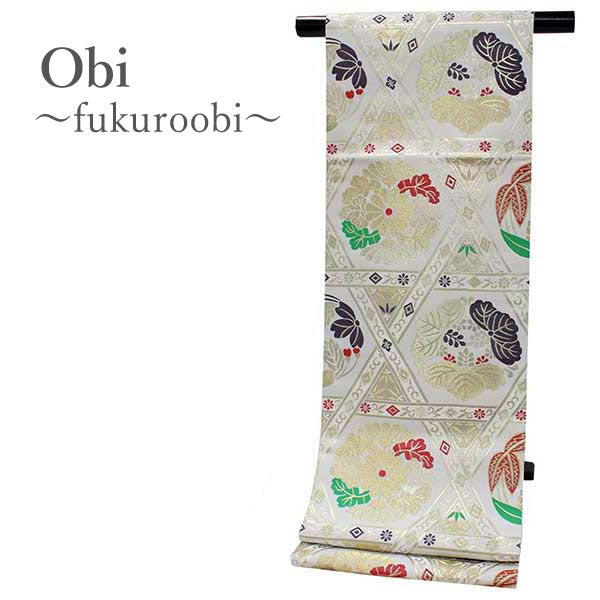 Women's Tailored Washable Japanese Kimono Fukuro Obi Belt - Light Beige