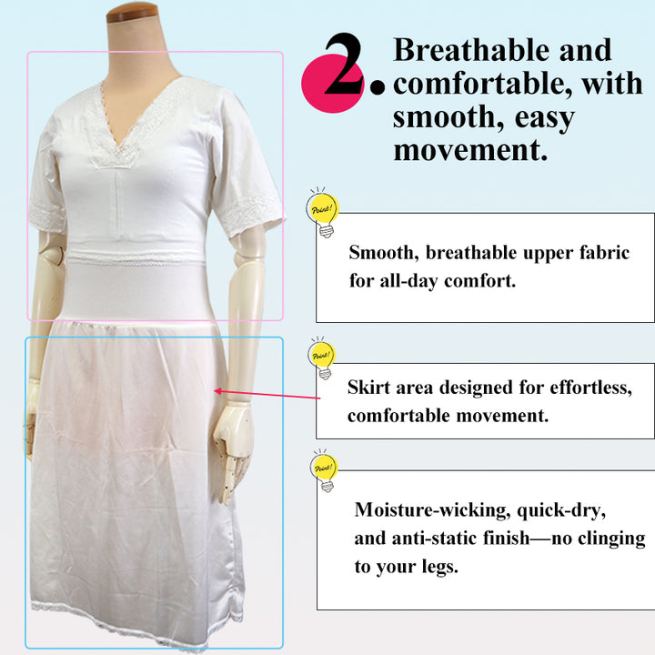 Kimono Slip with Built-In bura Support, Breathable Japanese Undergarment, All-Season Shaping Inner Dress for Kimono & Yukata