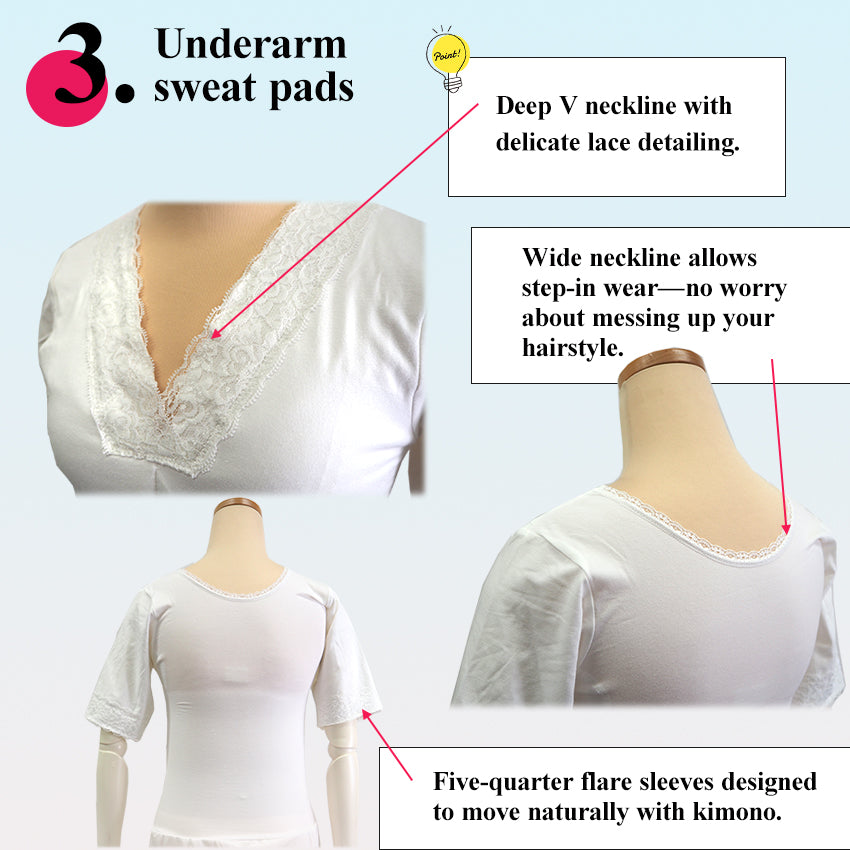 Kimono Slip with Built-In bura Support, Breathable Japanese Undergarment, All-Season Shaping Inner Dress for Kimono & Yukata