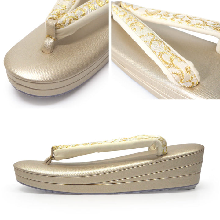 Formal Zori Sandals and Bag Set for TEA ceremony【Gold / Silver】S/M/L/LL