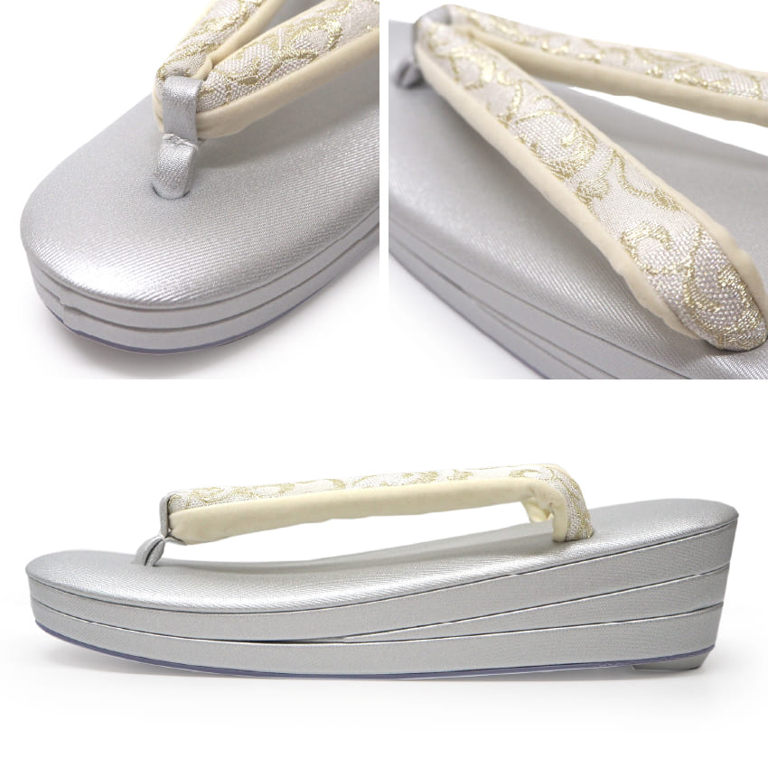 Formal Zori Sandals and Bag Set for TEA ceremony【Gold / Silver】S/M/L/LL