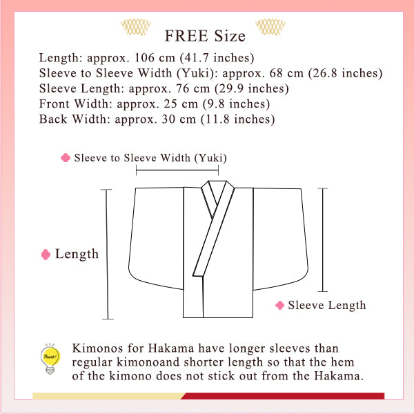 Woman's KIMONO for Hakama