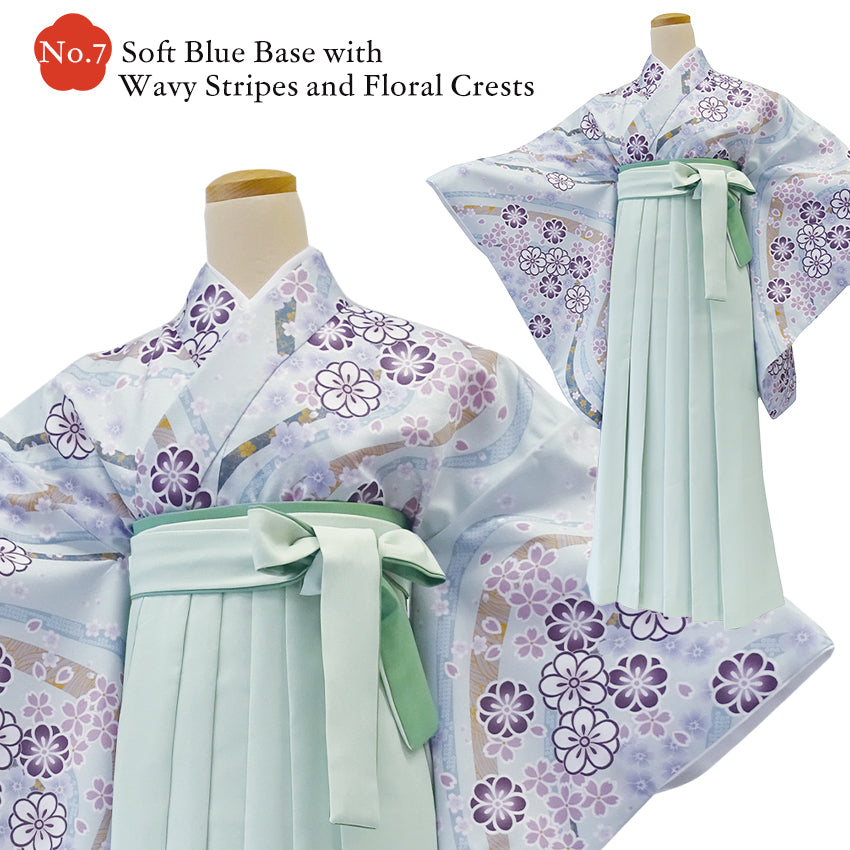 Japanese Nisyakusode Kimono Set for Women – 4-Piece Washable Graduation & Photoshoot Outfit, traditional Japanese Kimono, Chrysanthemum, Peonies, Cherry blossoms, Floral pattern