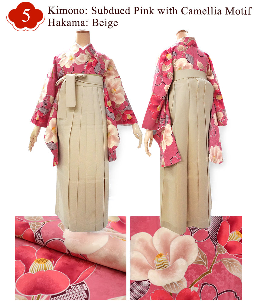 Woman's Kimono and Hakama 12 piecce FULL set