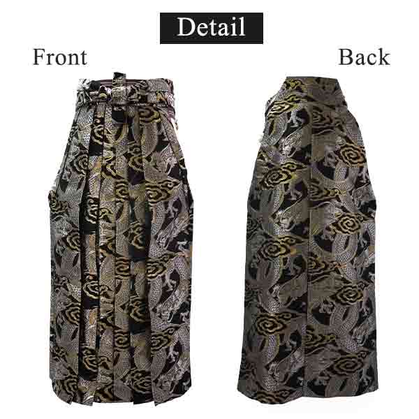 HAKAMA -KIMONO for MEN＜Gold and Silver Dragon cloud Pattern