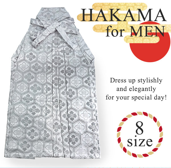 HAKAMA -KIMONO for MEN＜Silver turtle shell Pattern＞