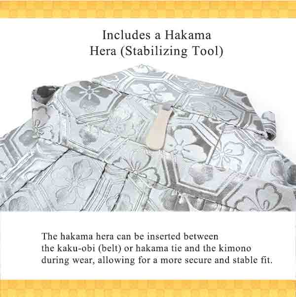 HAKAMA -KIMONO for MEN＜Silver turtle shell Pattern＞