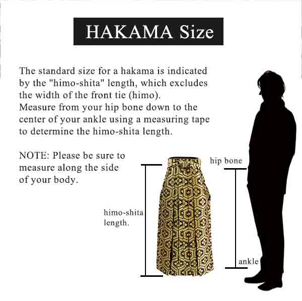 HAKAMA - KIMONO for MEN ＜Gold kikko (hexagonal pattern)＞