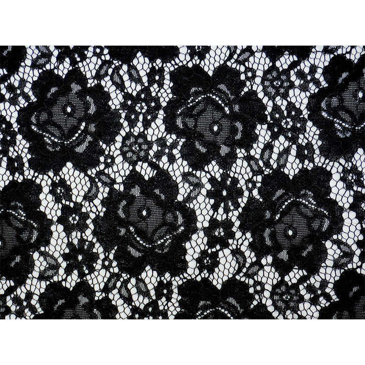 Haori - Lace Kimono Jacket for Women - Lightweight Sheer Midnight Black with Floral Lace Cardigan, The Ultimate Third Piece Layering Cover Up for Spring & Summer