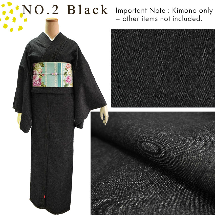 Denim Kimono for Women – Washable Casual Japanese Kimono - Navy and Black base, Lightweight Soft Cotton, Easy to Wear, Modern Everyday Style