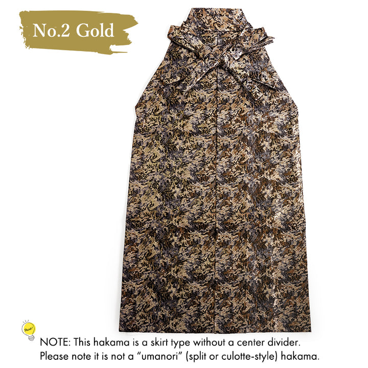 Men’s Hakama Geometric‑Pattern – Traditional Japanese Formalwear in Gold or Silver