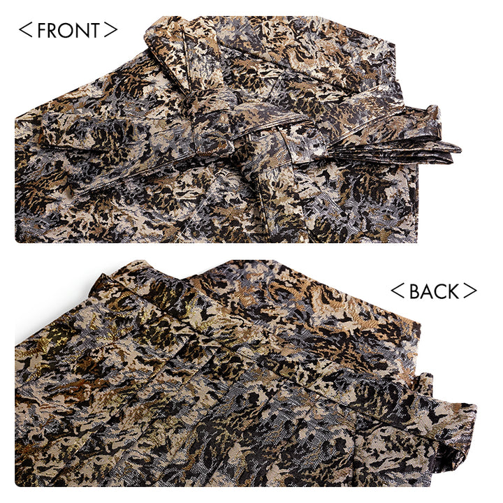 Men’s Hakama Geometric‑Pattern – Traditional Japanese Formalwear in Gold or Silver