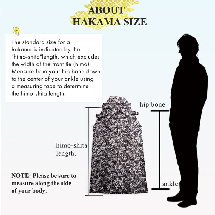 Men’s Hakama Geometric‑Pattern – Traditional Japanese Formalwear in Gold or Silver