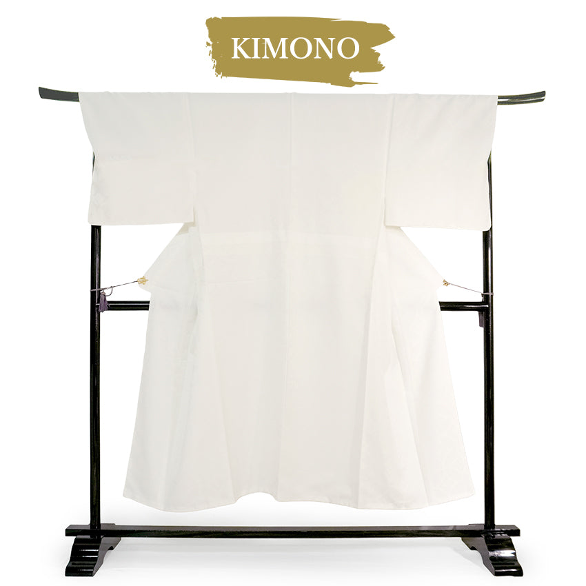 Men’s Haori, Kimono & Hakama 3-Piece Set – Elegant White Geometric Patterns Traditional Japanese Formal Wear for Graduation, Wedding & Special Occasions