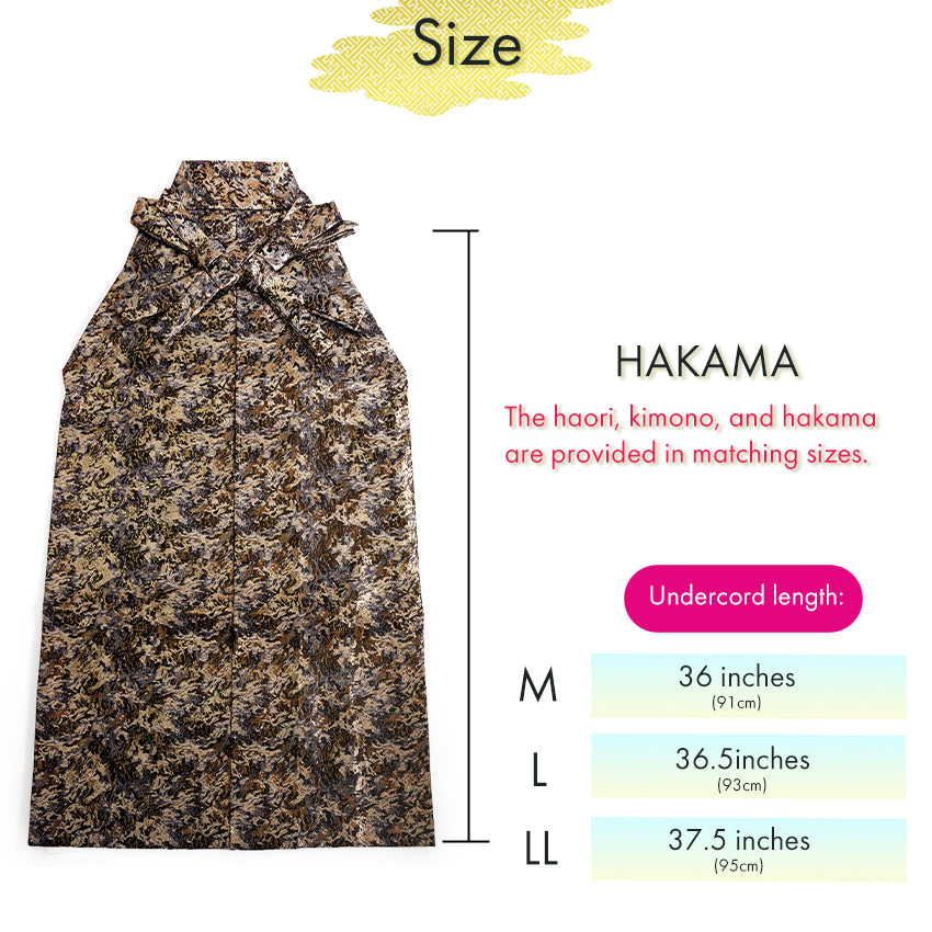 Men’s Haori, Kimono & Hakama 3-Piece Set – Burgundy, Black & Gold Traditional Japanese Formal Wear for Graduation, Wedding & Special Occasions